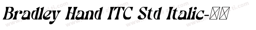 Bradley Hand ITC Std Italic字体转换